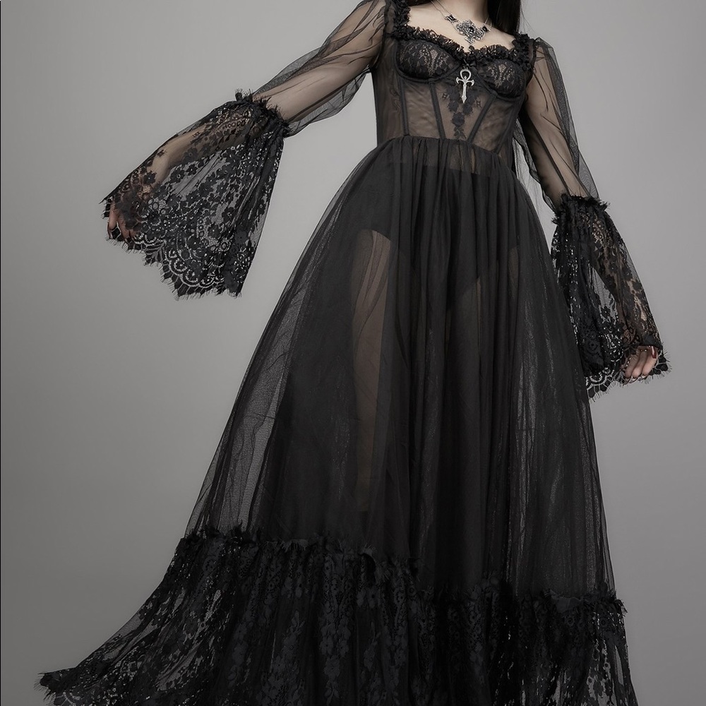 Dolls Kill Dance With Death Black Dress